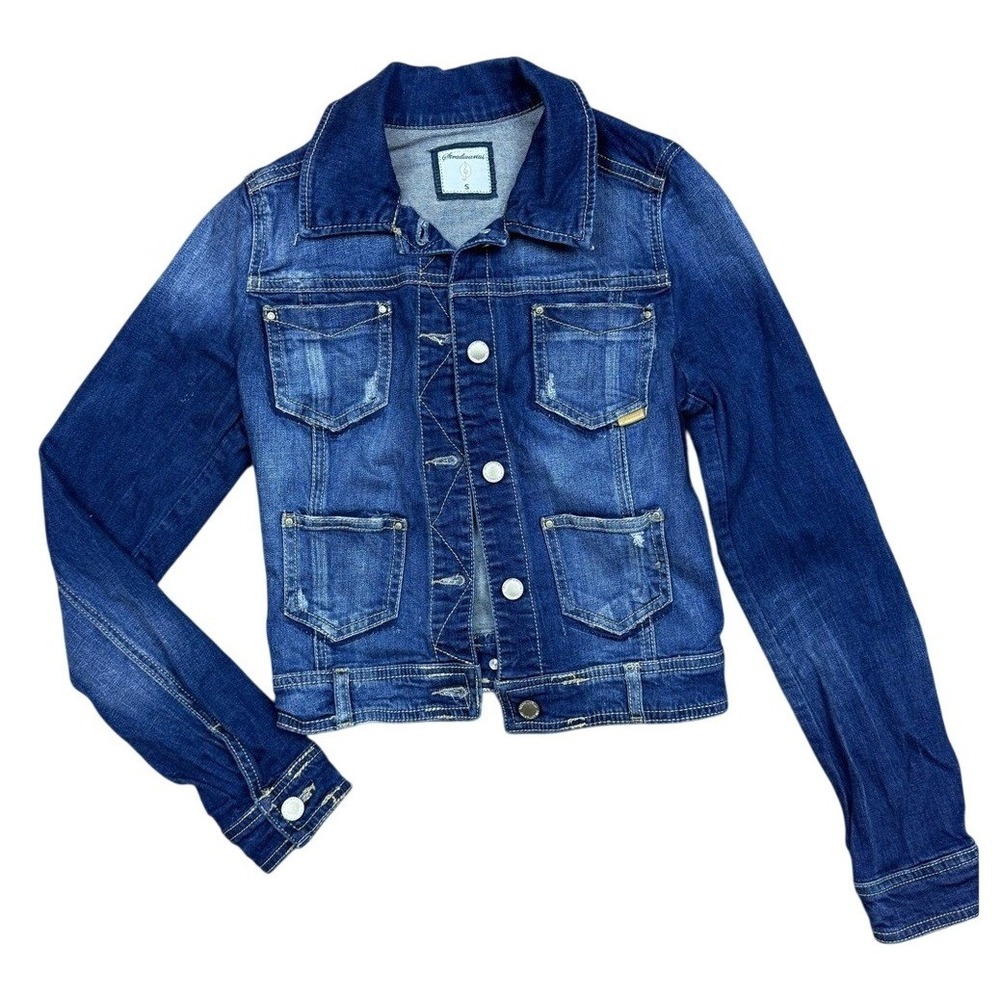 Stradivarius Dark Blue Denim Jacket S